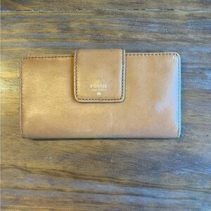 Fossil Brown Leather Key & Card Holder